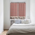 thumbnail image 4 of 63 Inch Long Tier Curtains for Kitchen, American Country Star Retro Red Checked Plaid Bathroom Window Curtains Rod Pocket Short Curtains Window Treatment Tiers for Living Room Farmhouse 2 Panels, 4 of 5