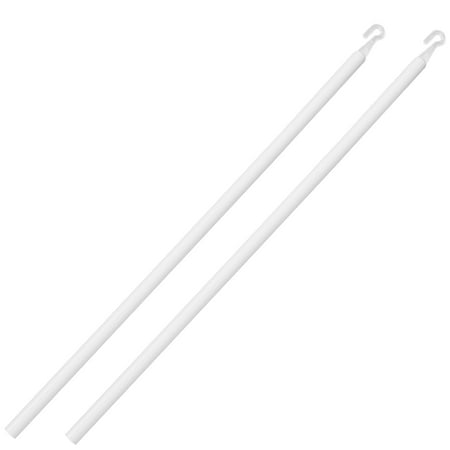 

NUOLUX 2pcs Blind Wand Vertical Blinds Replacement Parts Blind Rod with Hook Plastic Blind Opener Stick