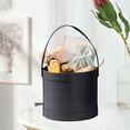 thumbnail image 4 of Dvkptbk Universal Storage Handheld Leather Bucket Flower Box Round Handheld Gift Box Korean Style Flower Arrangement Bucket Storage & Organization, 4 of 6