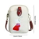 thumbnail image 3 of Bolso con tarjetero para mujer, bolso diario ligero de piel sintética para mujer, color blanco, 3 of 8