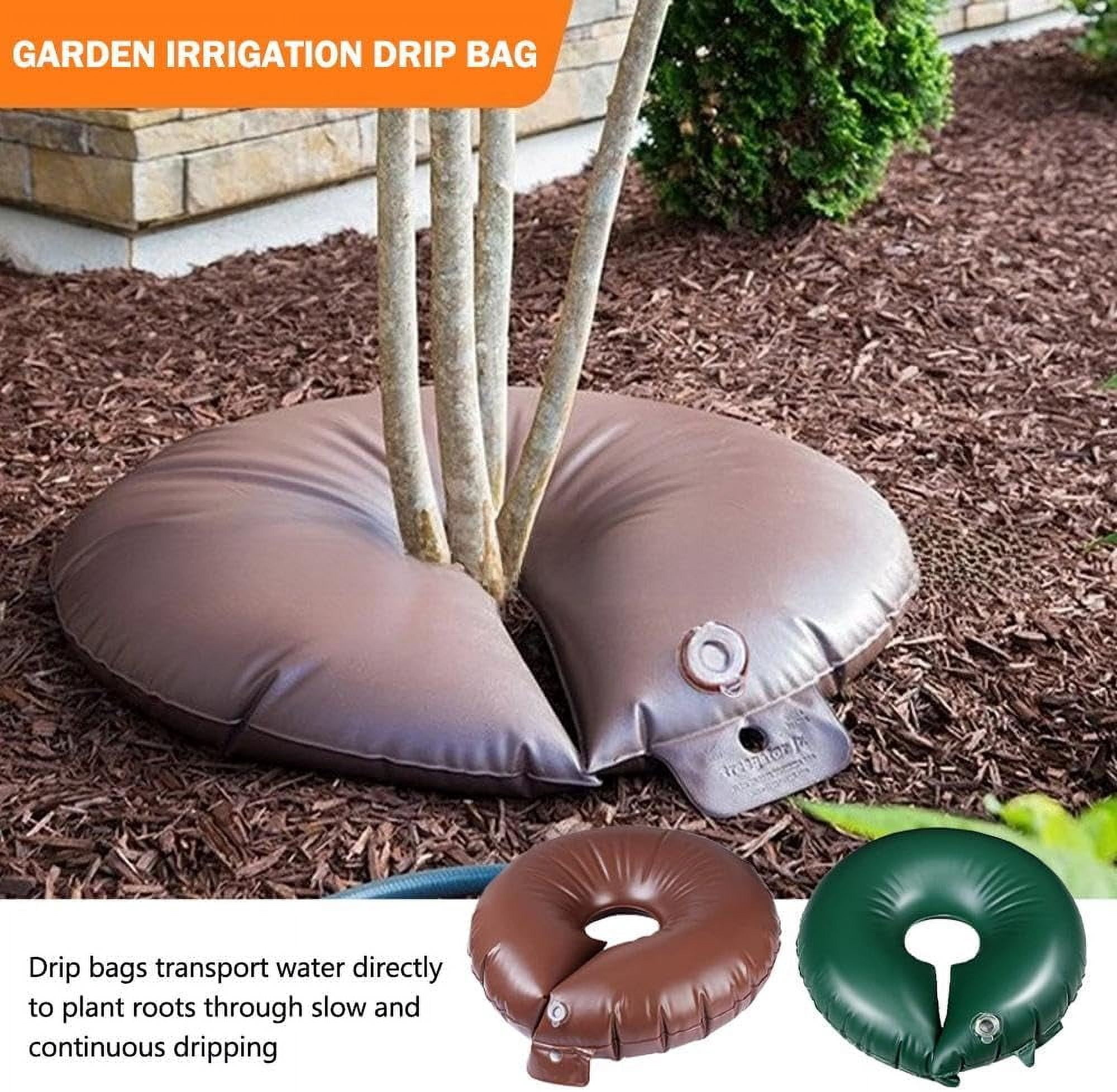 Tree Watering Bag, 2025 New Slow Release Tree Watering Ring, PVC Drip Irrigation Water Pouch Round Watering Bags Automatic Drip System for Planting Gardening Trees and Shrubs