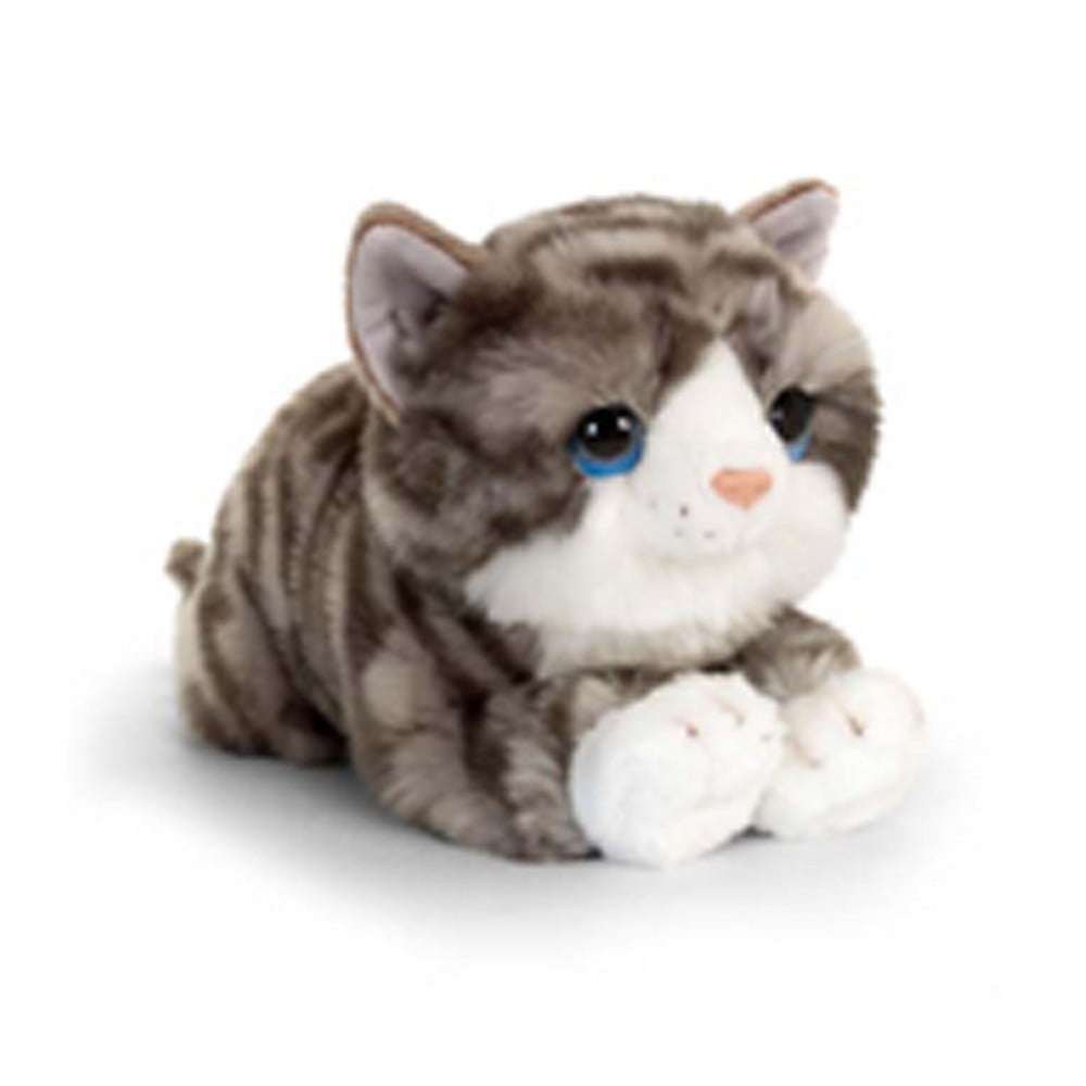 25cm Toys Ginger Tabby White Black Cat Cuddly Plush Soft Toy Home Office Decor 