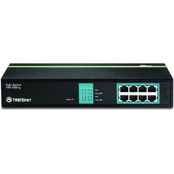 TRENDnet 8-Port Gigabit GREENnet PoE Plus Switch -  8-Port Gigabit GREENnet PoE Plus Switch