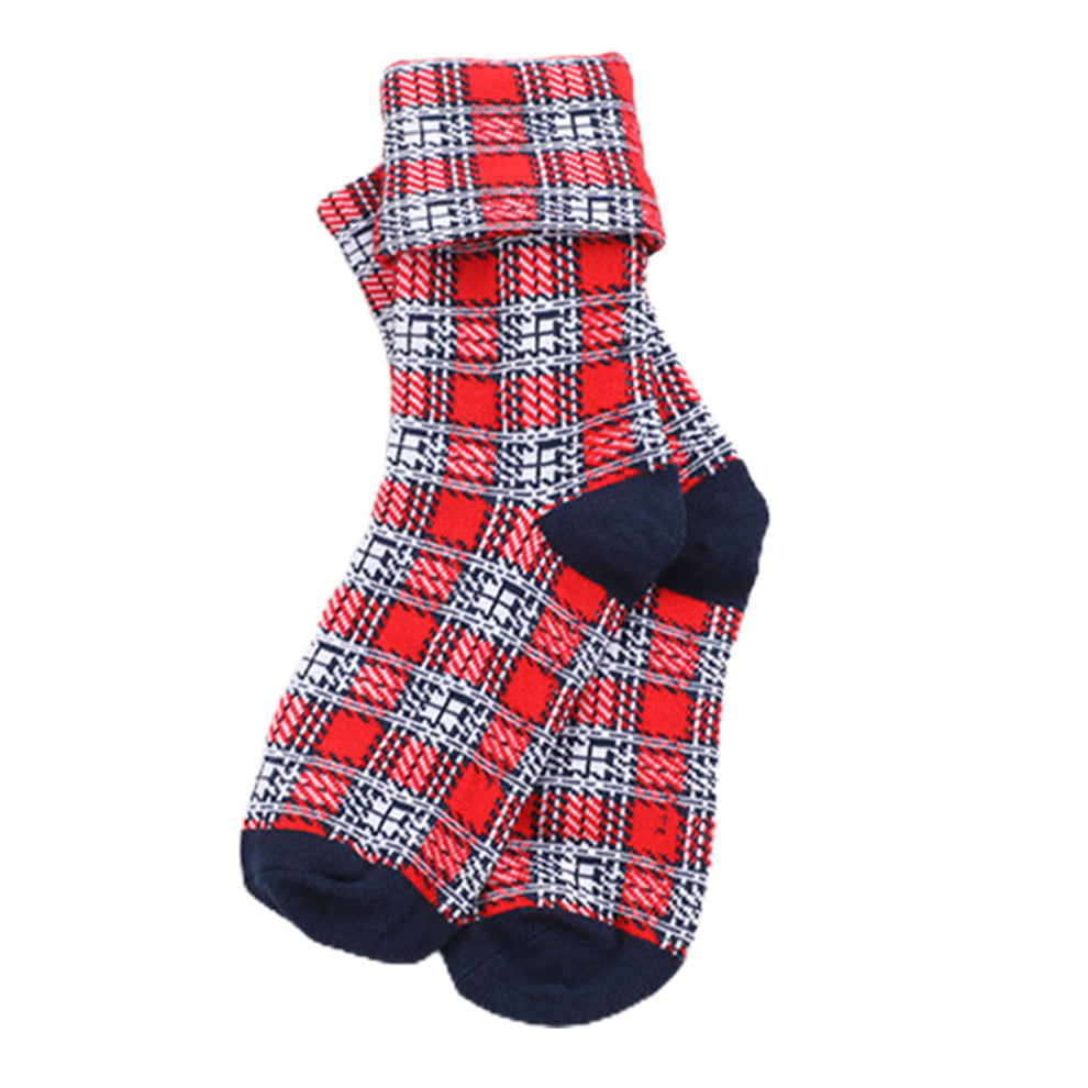 Women's Bow Tartan Over The Knee High Costume Socks 4-6 UK Lot 