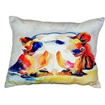 Betsy Drake Hippo No Cord Pillow 16x20