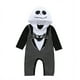 thumbnail image 3 of Pelele de Halloween para bebés y niños, ropa para recién nacidos, pelele infantil con patrón de murciélago a rayas, mono con capucha, disfraz de Jack Scare de Nochebuena, 3 of 5