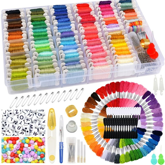 Kit de hilos de bordar VICOVI, incluye 150 madejas y hilo dental