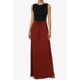 thumbnail image 6 of TheMogan Women's S~3X Drawstring Waist Pocket Drapey Jersey A-Line Long Maxi Skirt, 6 of 7