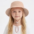thumbnail image 2 of Toddler Boys Girls Bucket Hat Summer Wide Brim Outdoor Sun Hat For Toddler Baby Kids Fishing Hat UPF 50+ Breathable Sun Hat Beach Hat Gibobby,1-3 Years,Khaki, 2 of 5