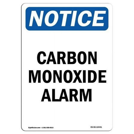 12 x 18 in. OSHA Notice Sign - Carbon Monoxide Alarm