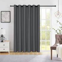 XWZO Sliding Door Curtains 100"W x 84"L, Grommet Privacy Room Divider for Bedroom Living Room, Extra Wide Thermal Blackout Curtains for Patio Sliding Glass Door, 1 Panel, Dark Grey