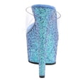 thumbnail image 5 of 7" Heel, 2 3/4" PF Slide W/Holo Glitter Bottom - Clr/Blue Holo Glitter, 11, 5 of 5