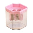 thumbnail image 2 of ZZkhGO Double Hole Pencil Sharpener, Cute Hexagonal Manual Pencil Sharpener, Compact Plastic Sharpener with Stainless Steel Blade for Home Travel, 2 of 7