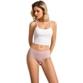 thumbnail image 5 of Buankoxy Cotton Underwear for Women Mid Rise Soft Stretch Breathable Ladies Panties 6 Pack, Size 8, 5 of 6