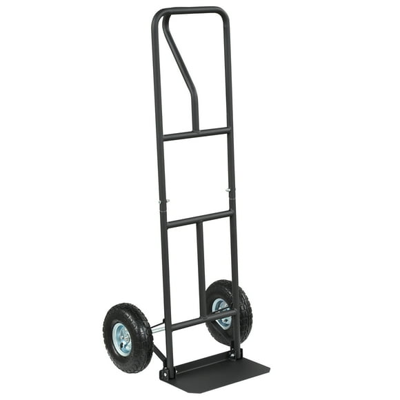 Costway Diable à Main Robuste Capacité de 660 Lb Chariot avec Plaque avant Pliable Noir