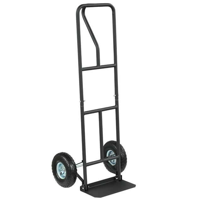 Costway Diable à Main Robuste Capacité de 660 Lb Chariot avec Plaque avant Pliable Noir