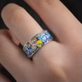 thumbnail image 3 of QQTDFG Women Luxury 925 Silver Enamel Ring Cubic Zircon Wedding Jewelry Gift Size 6-10-#1-9, 3 of 3
