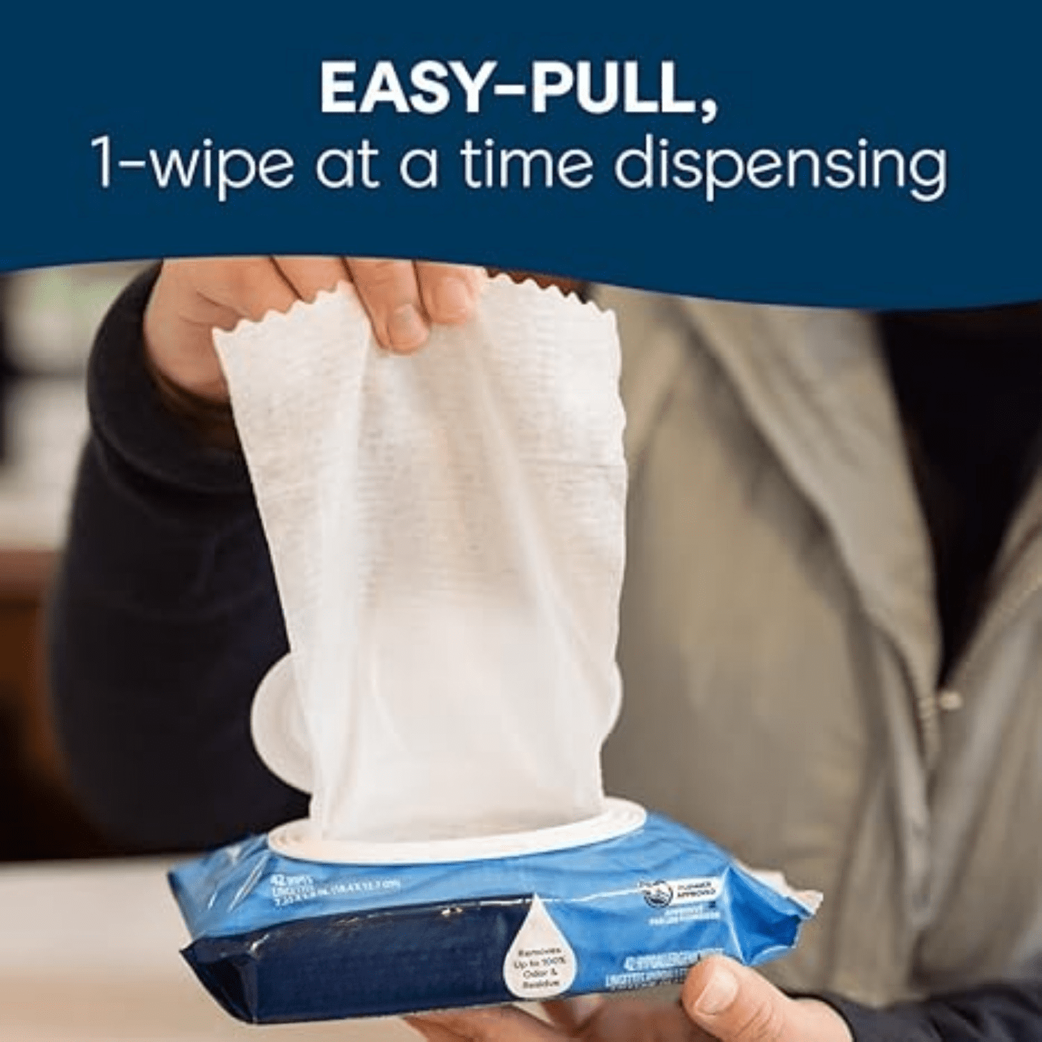 Fresh Feel Flushable Wet Wipes, Adult Wet Wipes, 8 Flip-Top Packs, 42 Wipes Per Pack (336 Total Wipes), Packaging May Vary