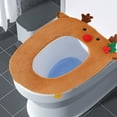 thumbnail image 6 of ToyKingdee Plush Washable Toilet Seat Cover Restrooms Soft Thick Warm Universal Toilet Lid Cover Elastic Cushion, 6 of 6