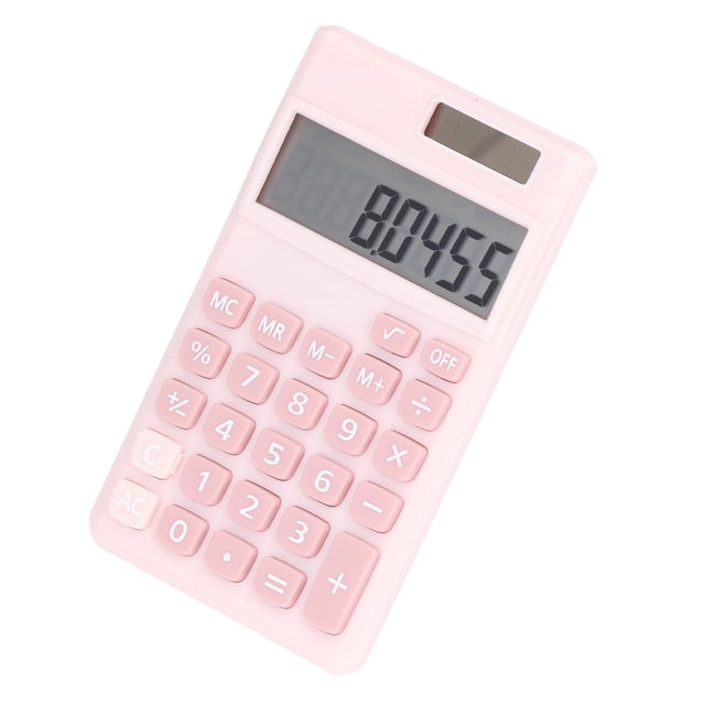 8 Digit Handheld Pocket Calculator Large LCD Display High Sensitivity Button ABS Material Lightweight Portable, Candy Colored Design, Suitable for Business Office, School