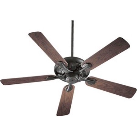 Quorum Monaco Ceiling Fan Quorum International 191525-95 Pinnacle Patio 52 inch Old World with Walnut Blades Outdoor Ceiling Fan ()