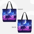 thumbnail image 2 of Pofeuu Dreamy Colorful Starry Sky Print Tote Bag for Women,Hobo HandBags with Zipper,Large Capacity Casual Shoulder Handbags with Inner Pockets, 2 of 7