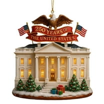 SLYNSHome Christmas Ornament US 250th Anniversary Ornament Hanging 250th Anniversary Decorations Signs for Patriots
