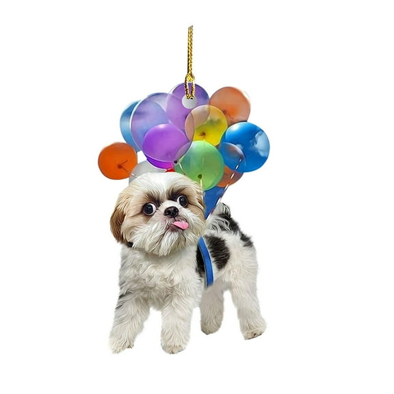 PAVEOS Balloons Decoration on Clearance Car Cute Dog Hanging Ornament with-hanging Ornament Decors 2D Effect Multi-color-z