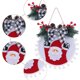 thumbnail image 5 of Decoración de coronas navideñas, letrero colgante con lazo de cinta y ramas de pino artificiales con hojas verdes, 5 of 5
