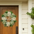 thumbnail image 3 of Front Door Wreath Hydrangea Door Wreath Farmhouse Seasonal Garland Flower Blossom Wreaths door Wall Wedding Arch Gift, 3 of 8