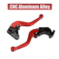thumbnail image 2 of Unique Bargains 1 Pair Motorcycle Brake Clutch Levers Adjustable Folding CNC for Kawasaki ZX6R 636 2019-2021 Red, 2 of 6
