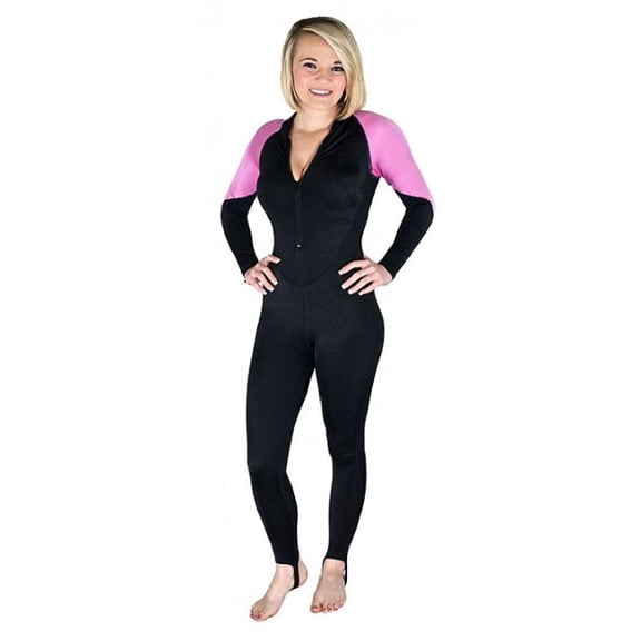 Storm Pink and Black Lycra Scuba Diving Skin - Size Small