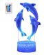 thumbnail image 1 of Luz nocturna 3D de la serie Dolphin, lámpara de mesa con control remoto táctil degradado colorido LED, 1 of 5