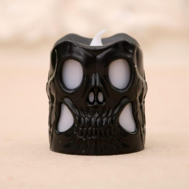 12 Halloween LED Luminous Candles (with Button Battery)