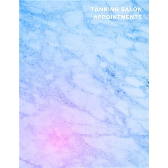 Pre-Owned Tanning Salon Appointments: Classy blue and Pink marble client organiser With weekly and hourly time slots broken into 15 minute chunks.