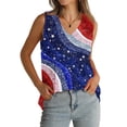 thumbnail image 7 of SELONE American Flag Womens Tank Tops Loose Star Striped Fashion Holiday Wear Outfits Red S, 7 of 7