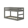 thumbnail image 3 of Max & Lily Twin over Twin Low Bunk Bed, Modern Farmhouse Solid Wood Bunk Beds for Kids, Driftwood, 3 of 9