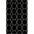thumbnail image 3 of Unique Loom Trellis Frieze Collection Area Rug - Geometric (5' 3" x 8' Rectangle Black/Ivory), 3 of 7