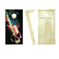 thumbnail image 4 of Skip's Garage American Flag Skull Outdoor Cornhole Board Game Set Include Case + Hole Lights, 4 of 5