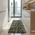 thumbnail image 4 of Black Daisy Flower Orange Centers Pattern Kitchen Rug Mat,Kitchen Runner Rugs Non Skid Washable,Decorative Kitchen Floor Mats for Kitchen,Sink,Laundry,17"x47.2", 4 of 7