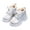 White, variant on Girls Glitter Ankle Boots Lace Up Water-proof Side Zipper Combat Bootits for Toddler Kids