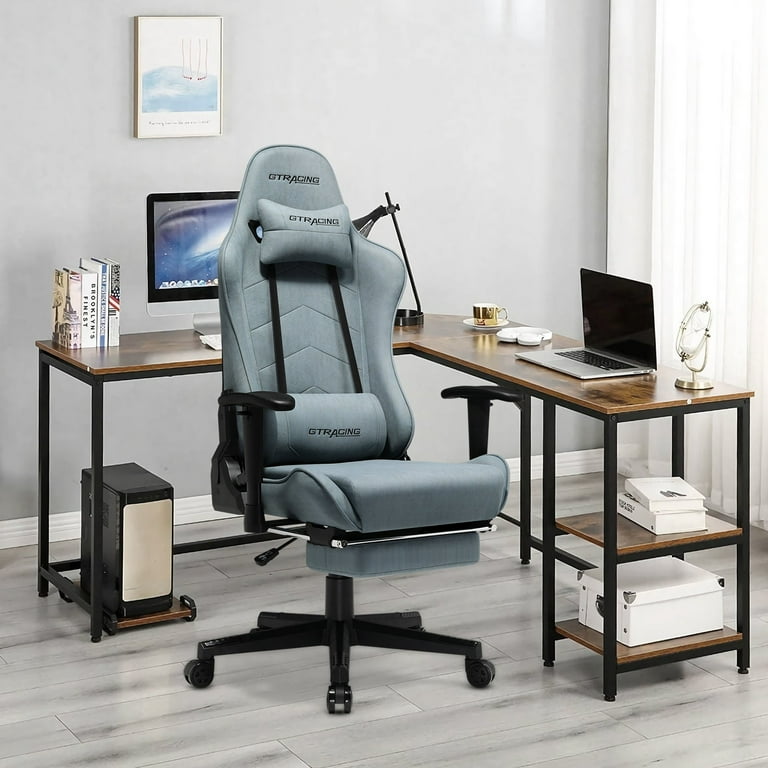 GTRACING Gaming Chair with Footrest and Ergonomic Lumbar Massage