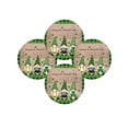 thumbnail image 7 of 13 Inch Round Placemats Set of 4, St. Patrick's Day Non Slip Heat Insulation PP Table Mats, Green Gnomes Shamrocks Gold Coin Plaid Washable Place Mats for Kitchen Dining Party Table Decor, 7 of 7