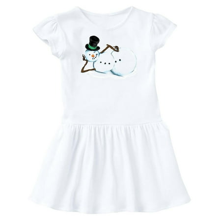 

Inktastic Sassy Snowman in Top Hat Gift Toddler Girl Dress