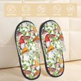 thumbnail image 2 of Fotbe Mushrooms Gnomes Pattern Women's Fuzzy Slippers Plush Slippers Fluffy Winter House Shoes Indoor and Outdoor-Medium, 2 of 8