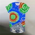 thumbnail image 5 of Alllist Tie Dye Womens T Shirts Short Sleeve Shirts Crew Neck Tops for Women Trendy Blue,M, 5 of 6