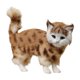 thumbnail image 1 of Figura de gato de simulación, modelo de animal de peluche, coleccionable, decorativo, para casa. Amarillo Marrón, 1 of 9