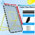 thumbnail image 6 of 7x4 FT Volleyball Rebounder Net，Ultimate Training Equipment for Volleyball & Lacrosse，Enhanced Bouncing System for Volleying, Bumping, Spiking Drills(Black+Yellow), 6 of 10