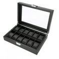 thumbnail image 3 of Watch Organizer Case Box Organizer, Black Watch Storage Box, Office For Home, 3 of 8