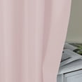 thumbnail image 3 of OVZME Bethany Blush Pink Curtains Tier 36 Inch Length, Faux Linen Textured Short Cafe Curtains for Bathroom Basement, Solid Farmhouse Small Window Shades Rod Pocket, 30"Wx36"L Inches 2 Panels, 3 of 5